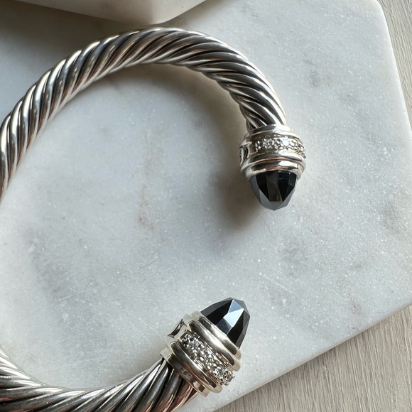 David Yurman Bracelet with Hematite and Diamonds - Picture 4 of 8